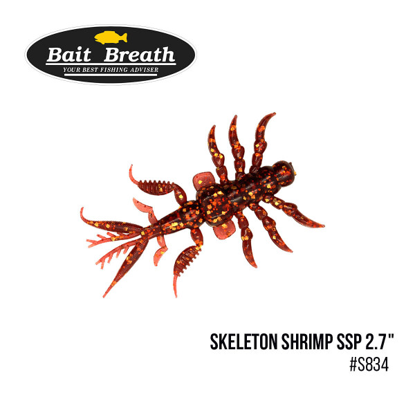 

Приманка Bait Breath Skeleton Shrimp SSP (8шт.) (S834 Camoufla Shirimp)