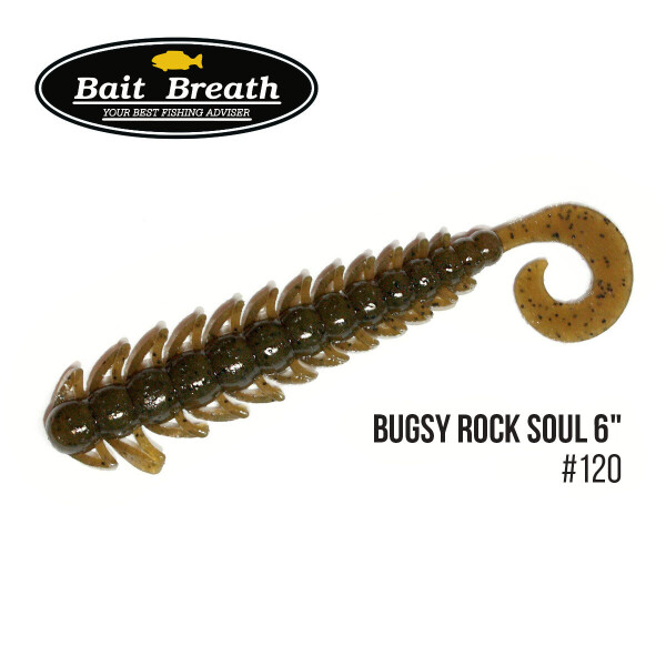 

Приманка Bait Breath BUGSY 6" Rock Soul (6шт.) (120 Green Pumpkin/Seed)