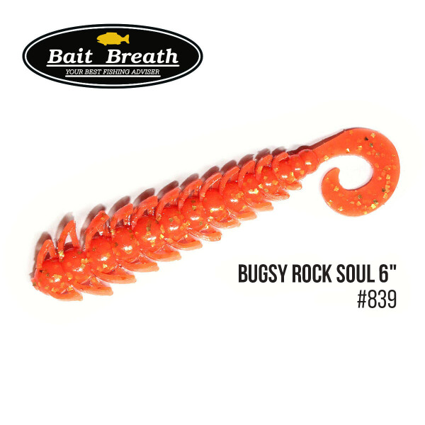 

Приманка Bait Breath BUGSY 6" Rock Soul (6шт.) (S839 Orange /Gold)