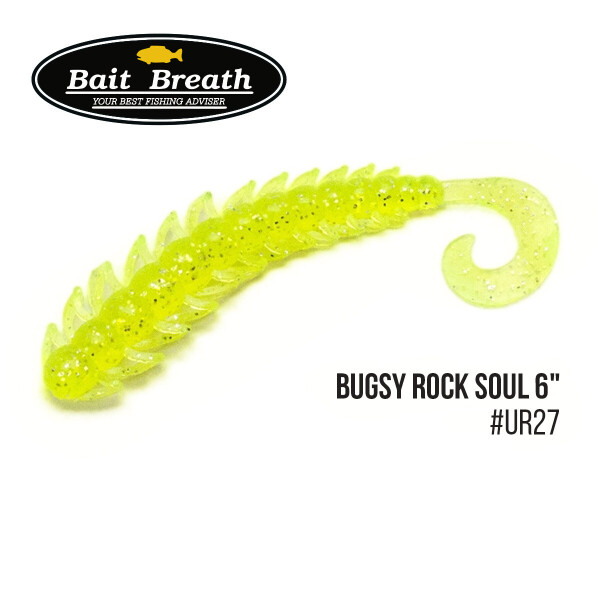 

Приманка Bait Breath BUGSY 6" Rock Soul (6шт.) (Ur27 Chartreuse／silver)