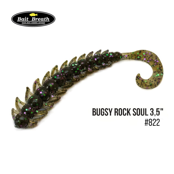 

Приманка Bait Breath BUGSY 3,5" Rock Soul (10 шт.) (822 GreenPumpkin／Candy)