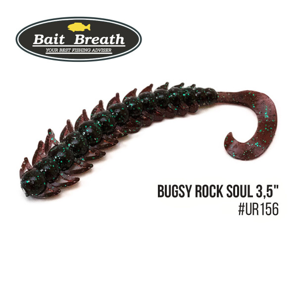 

Приманка Bait Breath BUGSY 3,5" Rock Soul (10 шт.) (Ur156 Junebug／Green)