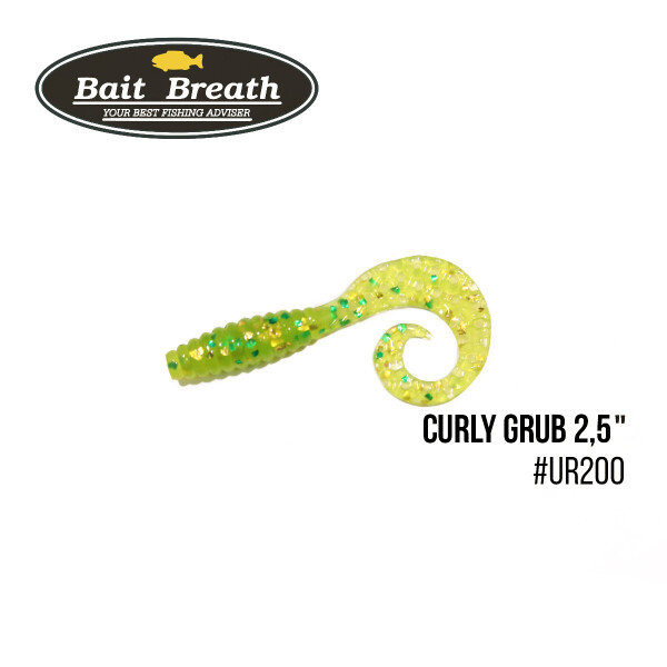 

Приманка Bait Breath Curly Grub 2,5" (12шт) (Ur200 Chartreuse)