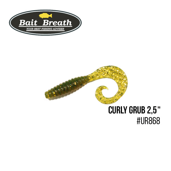 

Приманка Bait Breath Curly Grub 2,5" (12шт) (Ur868 Motoroil-EX)