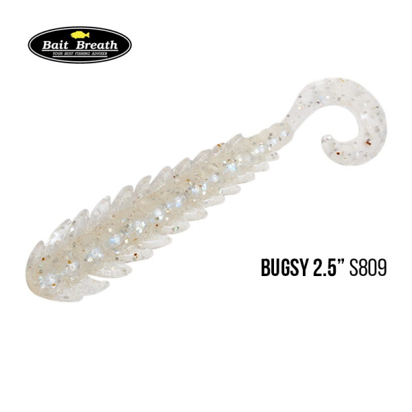 

Приманка Bait Breath BUGSY 2,5" Rock Soul (12 шт.) (S809 Pearl White／Hologram)