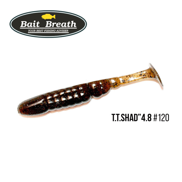 

Приманка Bait Breath T.T.Shad 4,8" (5 шт) (120 BYS Green Pumpkin/Seed )