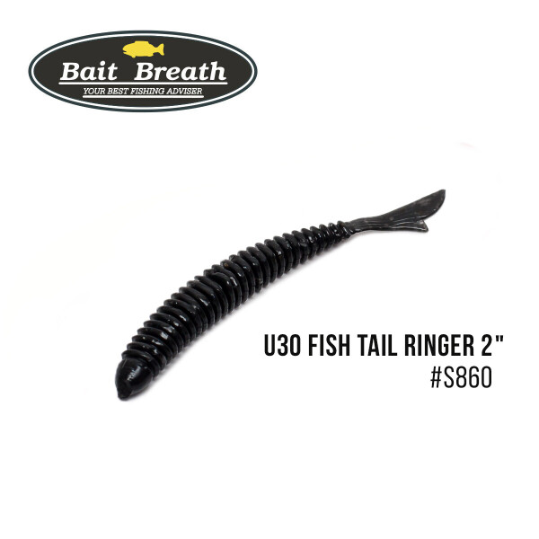 

Приманка Bait Breath U30 Fish Tail Ringer 2" (10шт.) (S860 Moon Light Silhouette)
