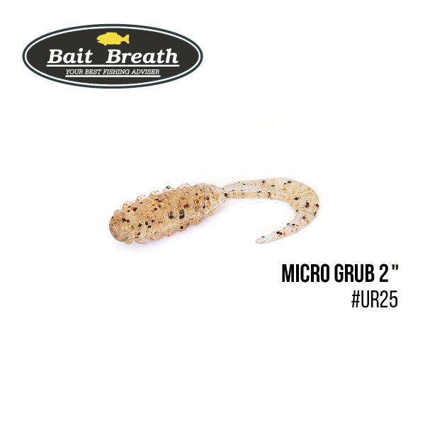 

Приманка Bait Breath Micro Grub 2" (12шт.) (Ur25 Clear/gold*orange*seed)
