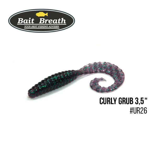 

Приманка Bait Breath Curly Grub 3,5" (10шт) (Ur26 Junberg/green*seed)