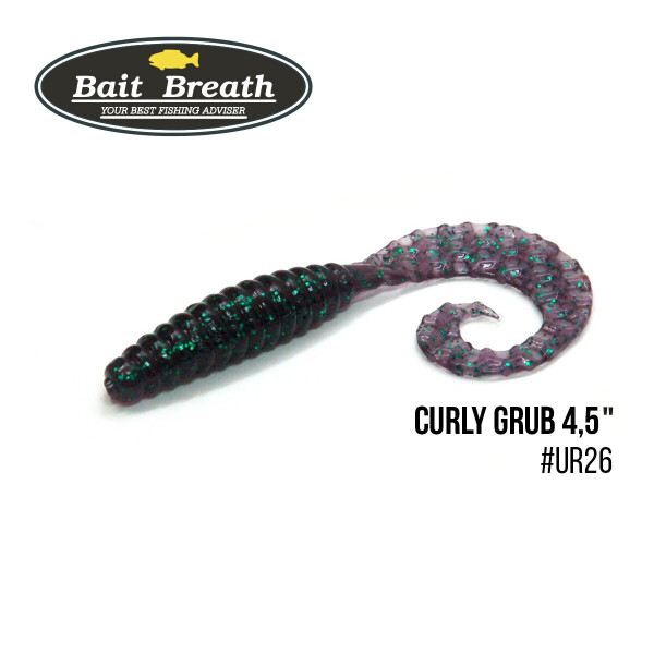 

Приманка Bait Breath Curly Grub 4,5" (8шт) (Ur26 Junberg/green*seed)