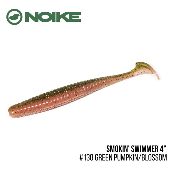 

Приманка Noike Smokin' Swimmer 4" (6шт) (#130 Green Pumpkin/Blossom )
