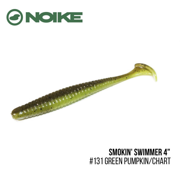 

Приманка Noike Smokin' Swimmer 4" (6шт) (#131 Green Pumpkin/Chart )