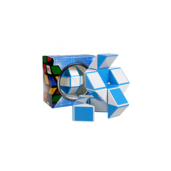 

Змейка рубика Smart Cube бело-голубая в коробке SCT401