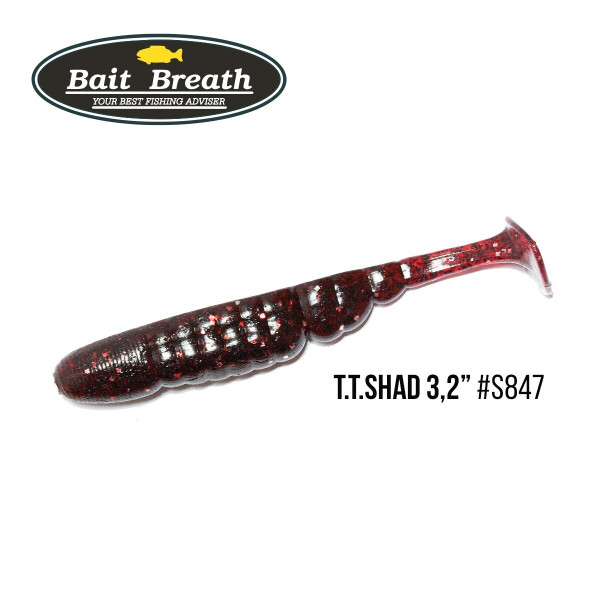 

Приманка Bait Breath T.T.Shad 3,2" (7 шт) (S847 Blood Red/Silver)