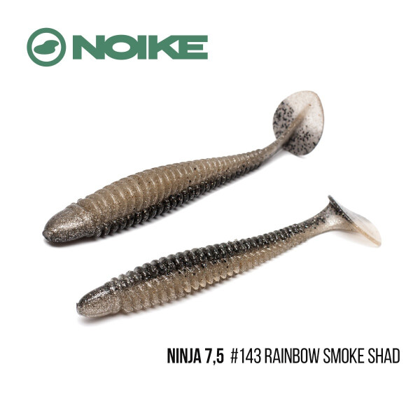

Приманка Noike NINJA 7,5" (2шт) (#143 Rainbow Smoke Shad)