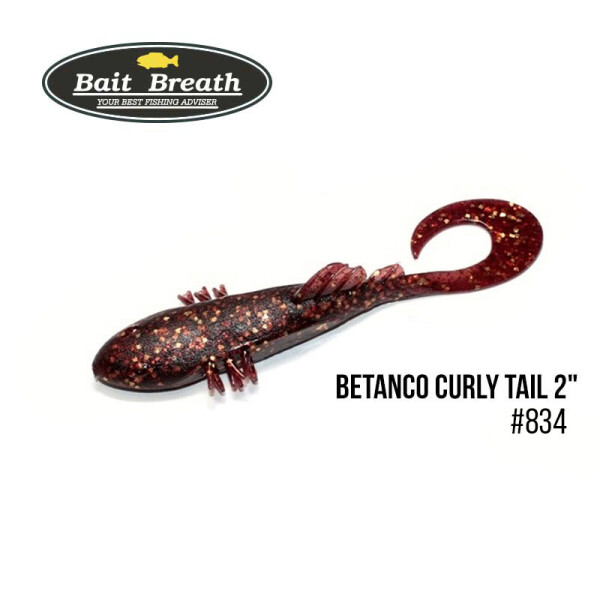 

Приманка Bait Breath BeTanCo Curly Tail 2" (8шт.) (S834 Cola blue parl/Gold・Apricot)