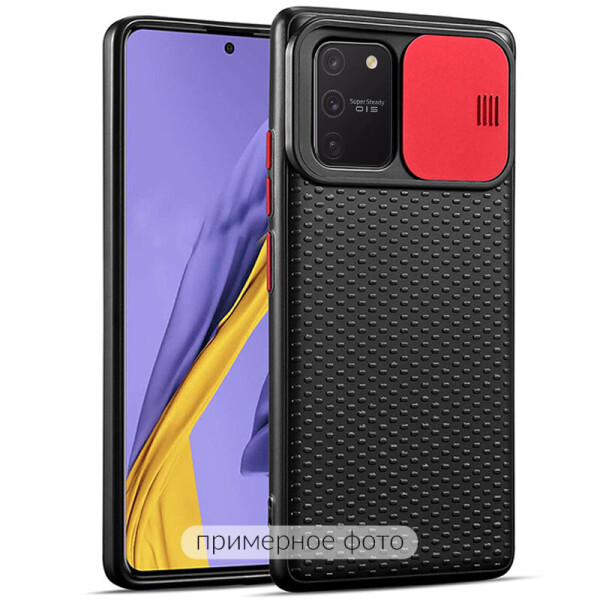 

Чехол Camshield Black TPU со шторкой защищающей камеру для Samsung Galaxy S10 (Черный / Красный) (906652)