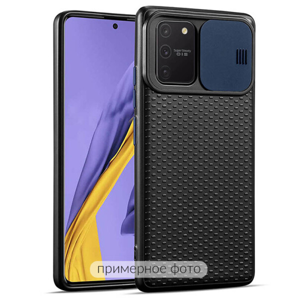 

Чехол Camshield Black TPU со шторкой защищающей камеру для Samsung Galaxy S10 (Черный / Синий) (906654)