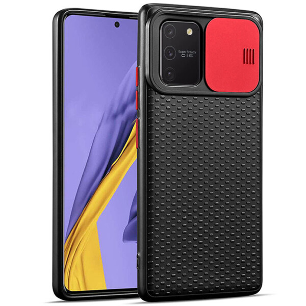 

Чехол Camshield Black TPU со шторкой защищающей камеру для Samsung Galaxy S10 Lite (Черный / Красный) (906661)