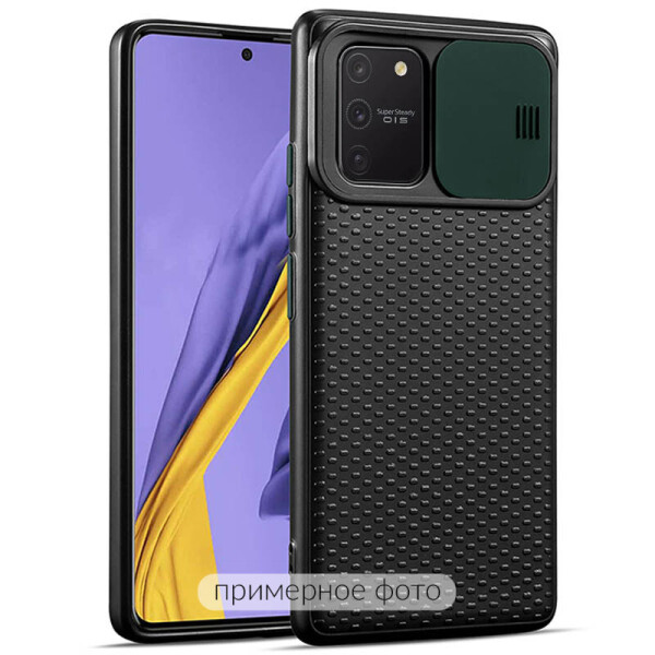 

Чехол Camshield Black TPU со шторкой защищающей камеру для Samsung Galaxy S10 (Черный / Темно-зеленый) (906656)