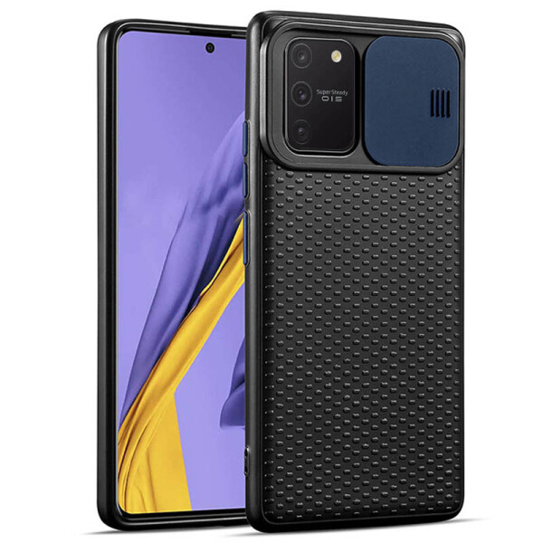 

Чехол Camshield Black TPU со шторкой защищающей камеру для Samsung Galaxy S10 Lite (Черный / Синий) (906663)