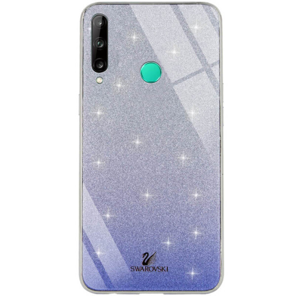 

TPU+Glass чехол Swarovski для Huawei P40 Lite E (Синий) (908133)