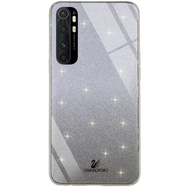 

TPU+Glass чехол Swarovski для Xiaomi Mi Note 10 Lite (Черный) (908107)