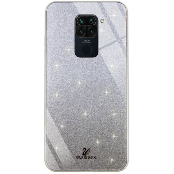 

TPU+Glass чехол Swarovski для Xiaomi Redmi Note 9 (Черный) (908115)