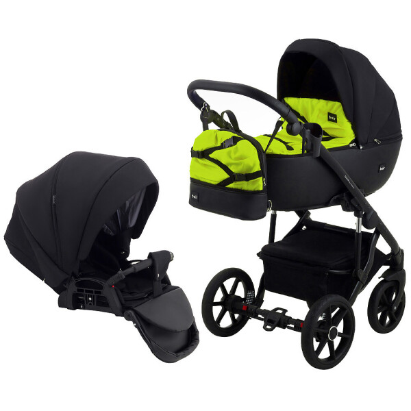 

Коляска 2 в 1 Bair Future FF-05 черный-салатовый 624617