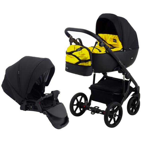 

Коляска 2 в 1 Bair Future FF-03 черный-желтый 624568