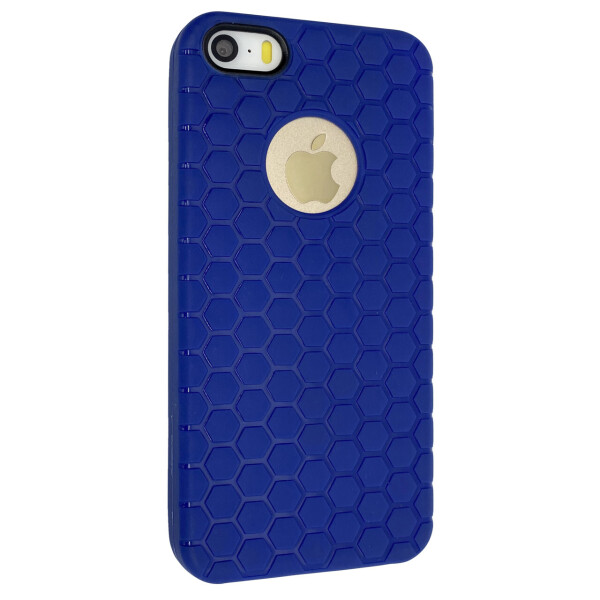 

Чехол-накладка DK-Case силикон соты с вырезом под лого для Apple iPhone 5/5S (blue)