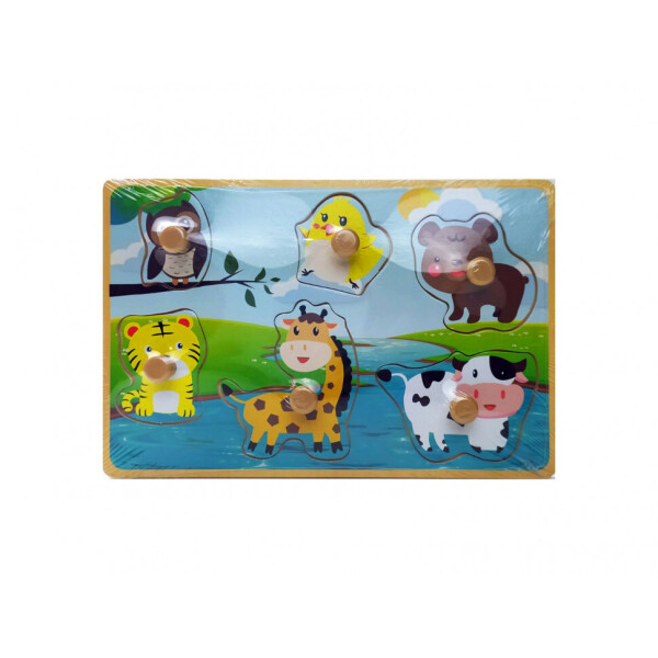 

Деревянная игрушка Рамка-вкладыш MD 2384 (Животные)