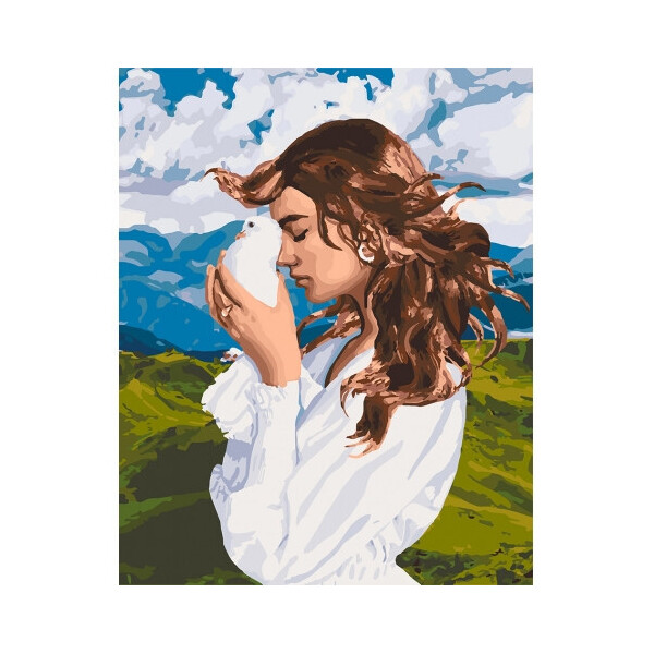 

Картина по номерам. "Девичьи мысли" 40*50 KHO4626