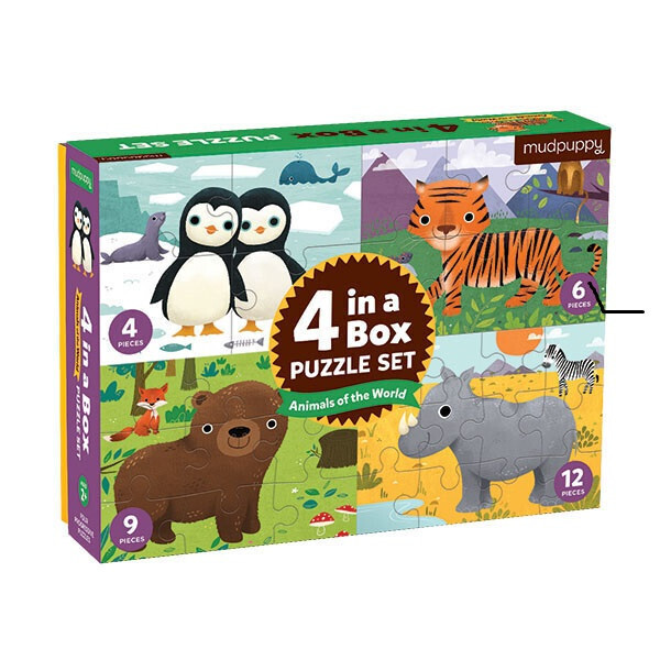 

Животные мира / Mudpuppy 4 in a Box Puzzles 355384