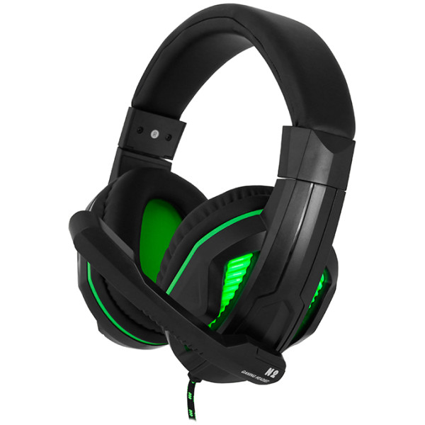 

Наушники Gemix N2 LED Black-Green Gaming