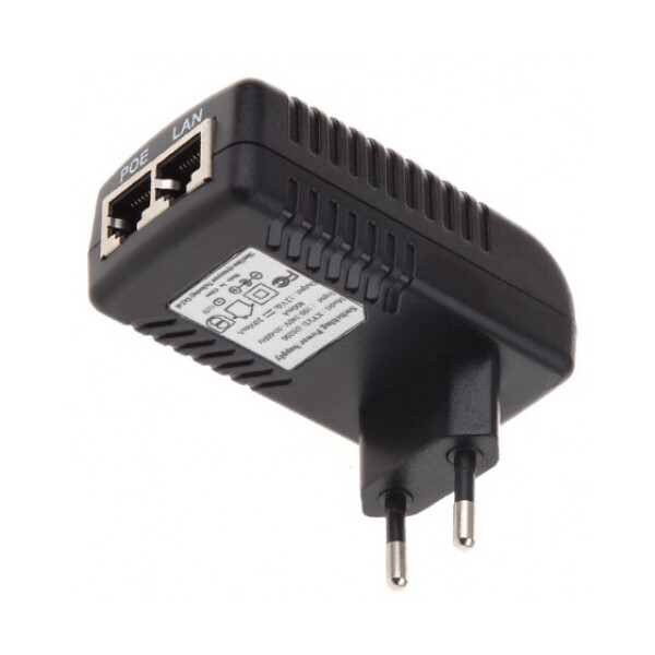 

POE инжектор 48V 0,5A (24Вт) с портами Ethernet 10/100/1000Мбит/с