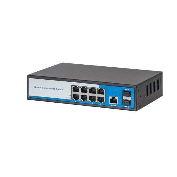 

Управляемый гигабит POE коммутатор 11-портовый HongRui HR901-AFGM-82NS