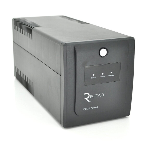 

ИБП Ritar RTP1000 (600W) Proxima-L, LED, AVR, 3st, 4xSCHUKO socket, 2x12V7Ah, plastik Case ( 340 x 140 x 160 ) Q2