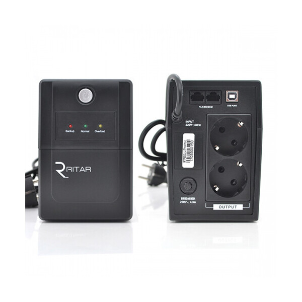 

ИБП Ritar RTP850L-U (510W) Proxima-L, LED, AVR, 2st, USB, 2xSCHUKO socket, 1x12V9Ah, plastik Case ( 310 x 95 X 140 ) Q4