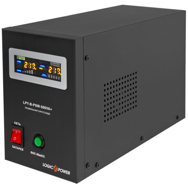 

ИБП с правильной синусоидой LogicPower LPY-B-PSW-500VA+ (350W) 5A/10A 12V для котлов и аварийного освещения