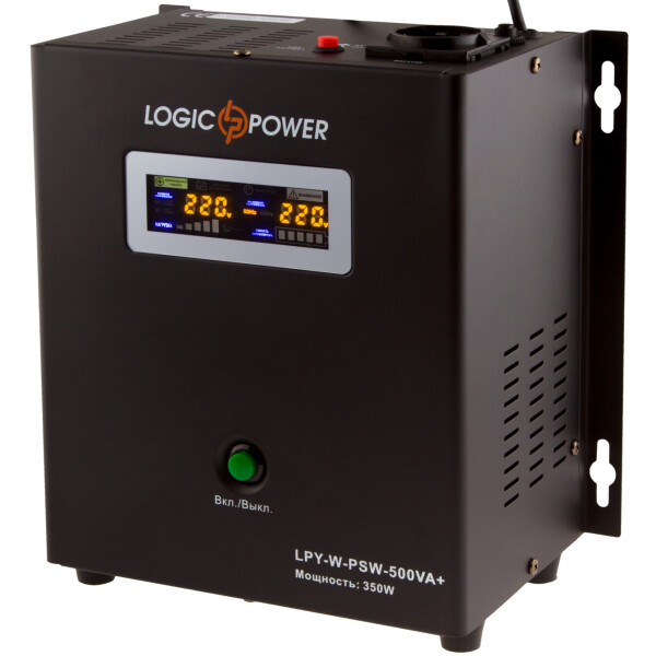 

ИБП с правильной синусоидой LogicPower LPY-W-PSW-500VA+ (350W) 5A/10A 12V для котлов и аварийного освещения