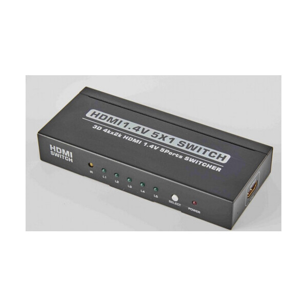 

HDMI свич 3D 4k x 2k, 1080Р, 1,4 версия, 5 x 1 портов, Blister