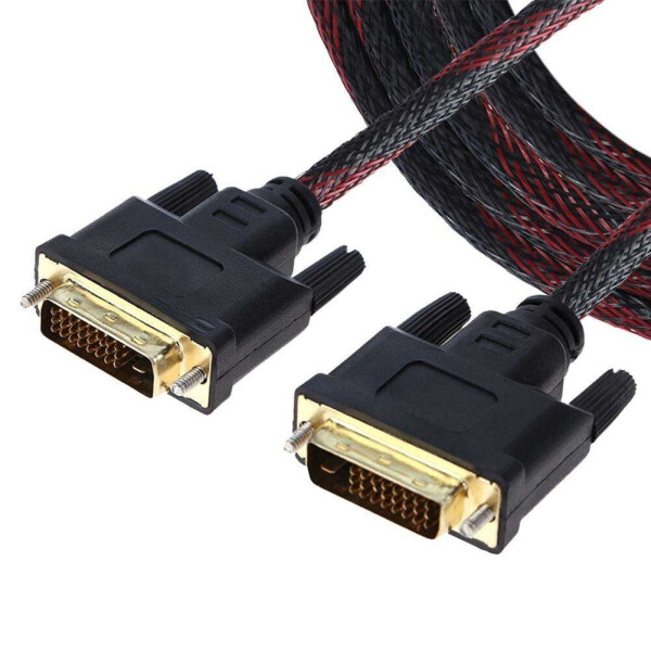 

Кабель Dvi-Dvi 5.0m, 2 ферита, оплетка, Black/Red, 24/24pin, (Пакет), Q80