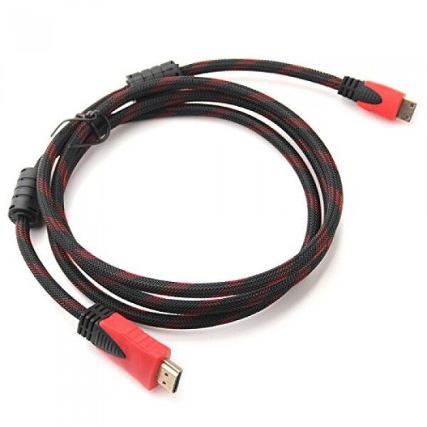 

Кабель HDMI-HDMI 15m, v1.4, OD-7.4mm, 2 фильтра, оплетка, круглый Black/RED, коннектор RED/Black, (Пакет) Q35