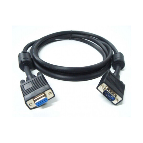 

Кабель VGA 10m, male to male (папа-папа), 2 феррита, черный, Пакет Q33