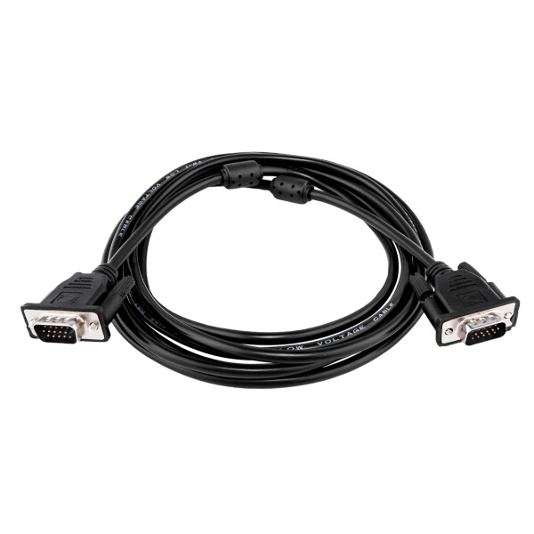 

Кабель VGA -3.0BK, 3.0м черный, с двумя ферритовыми кольцами