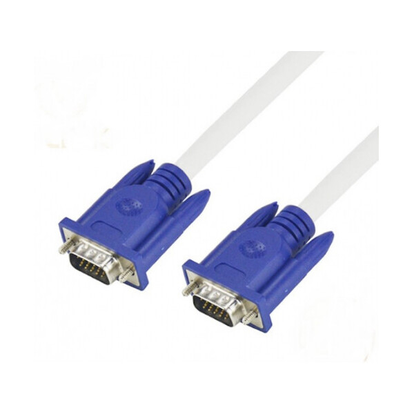 

Кабель VGA 3+4 1.8m, male to male (папа-папа), 1 феррит, бело-синий, пакет Q150