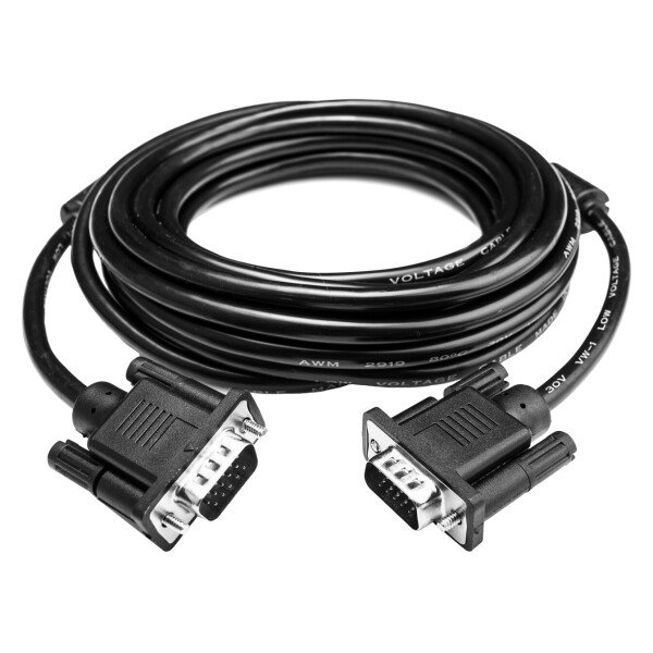 

Кабель VGA -7.0BK, 7.0м черный, с двумя ферритовыми кольцами