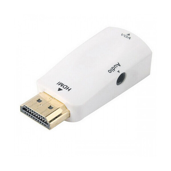 

Конвертер-адаптер HDMI (папа) на VGA(мама), White, CristalBox