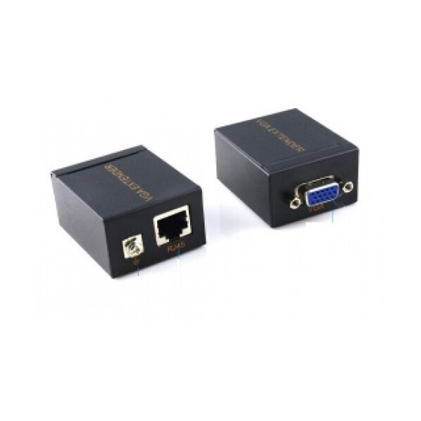 

Пассивный удлинитель VGA сигналу до 60m по витой паре Cat5e/6e Black